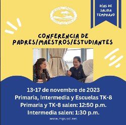 Conferencias de Padres/Maestros/Estudiantes